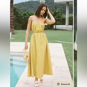 Sabo Skirt Yellow Midi Dress
